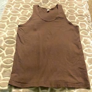 American Apparel chocolate tank top 100% cotton S